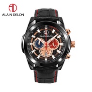 Alain Delon Watch AD477-1732C Men Chronograph Leather Strap / Alain Delon Watch / Men Watch / Jam Le