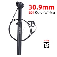 Zoom Dropper ความสูงของเบาะนั่งปรับได้ภายในภายนอกจักรยานเสือภูเขา Dropper Seatpost 100มม. 27.2เดินทา