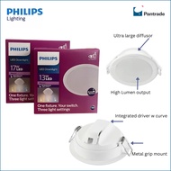 (SG) Philips Meson LED ROUND Downlight 13W / 17W Scene Switch mode in 3 light settings - in bundle of 2 sets