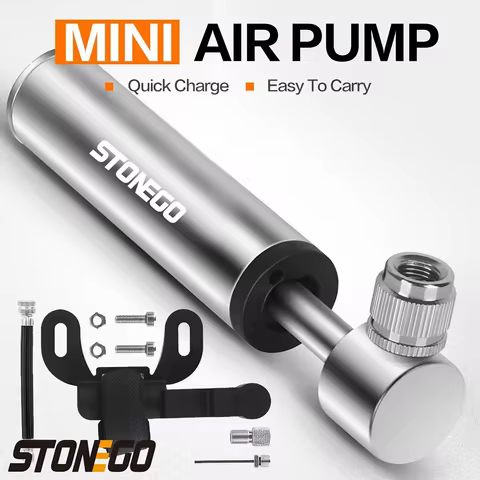Portable Pocket Bike-Pump 120 PSI High Pressure, Mini Bike Pump Fits Presta/Schrader Valve Ultraligh