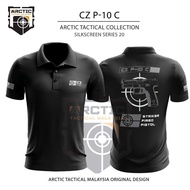 Arctic Tactical Malaysia Microfiber Silkscreen Printed Collar T-Shirt Cz P-10 C Polo Black Ready Sto
