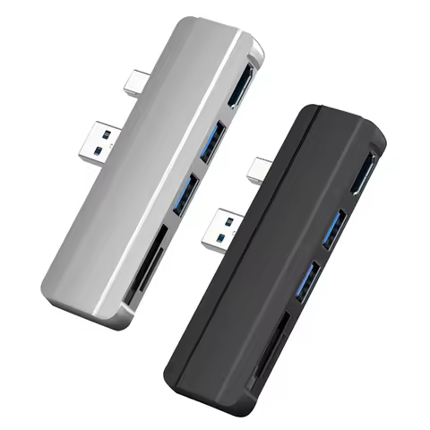 USB HUB 3.0 Docking Station for Microsoft Surface Pro 6/5/4 to USB3.0 Port HDMI-compatible SD/TF Rea