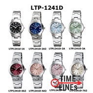 CASIO ของแท้  รุ่น LTP-1241D นาฬิกาข้อมือผู้หญิง สายสแตนเลส มีวันที่ หลายสี พร้อมกล่องและประกัน 1 ปี LTP1241D LTP1241 LTP-1241 LTP-1241D-1A LTP-1241D-2A LTP-1241D-4A LTP-1241D-4A2