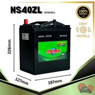 OSIMA NS40 / NS40ZL Car Battery | Bateri Kereta | Perodua Myvi Alza Bezza Viva Honda City Jazz Brv