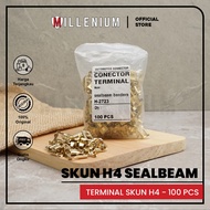 Terminal Skun H4 | H4 Light Flat Connector | Skun Seal Beam Female | Skun Bulb H4 Sealbeam H2723 - 1