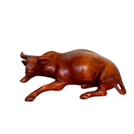 Brown Sleeping Cow Animal Wooden Statue Size 20x5cm | Home decoration | House display | Indoor Decor