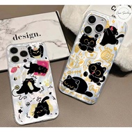 Cute Cat Aesthetic Softcase for Iphone 7 8 X XR XS 11 12 13 14 15 PRO PROMAX PLUS 728 729 HTF