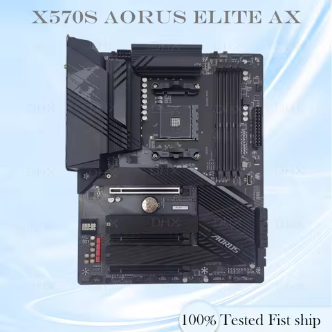 For Gigabyte X570S AORUS ELITE AX Motherboard AMD X570 Socket AM4 128GB DDR4 ATX Mainboard 100% Test
