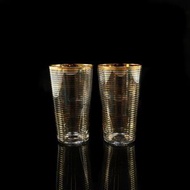 Baccarat ) 老式金銀絲細工玻璃杯（ 2 件）- 二手