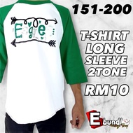 T-SHIRT LONG SLEEVE 2TONE #bundle RM10