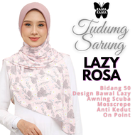 BIDANG 50 Tudung Sarung Bawal Lazy Rosa Awning Scuba