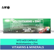 VITZ-ACE CAPSULE Multivitamins + Zinc  VITAMINS & MINERALS- 100 Capsules