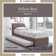 WFurniture Single Pull Out Fabric Bed Frame Katil tarik Katil Kain Katil bujang Single Divan Bed Dou