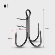 Rosewood Assist Treble Hook With Bait Holder Spikes For Soft Fishing Lure Swimbait T-Trebles Claw St