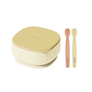 MOYUUM ช้อนซิลิโคน สำหรับทานอาหารเซต 2 ชิ้น (พร้อมเคส) เลือกสีได้