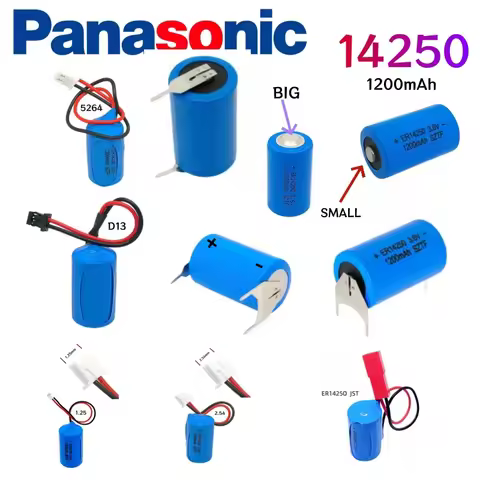 2-10PCS 3.7V 14250 rechargeable battery welding foot connection wire LS14250 ER14250H 1/2-R6 1/2 AA 