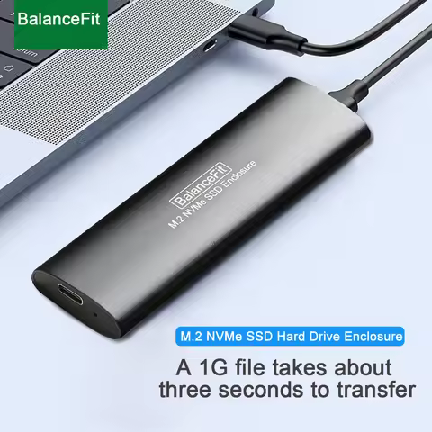 M.2 NVMe SSD Enclosure Aluminum Case USB C 3.1 Gen2 10Gbps to NVMe PCIe External Box for 2230/2242/2