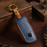 Genuine Leather Key Cover for BMW New X1 Ix X7 I7 XM 2023 Keychain Key Case Car Accessories