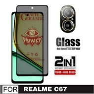 Tempered Glass Ceramic Anti Spy Realme C67 4G 2023 + Tempered Glass Camera