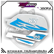 WIN Striping Variations of TRANSPARENT WIN Stickers CODE F.23 PREMIUM MATERIAL