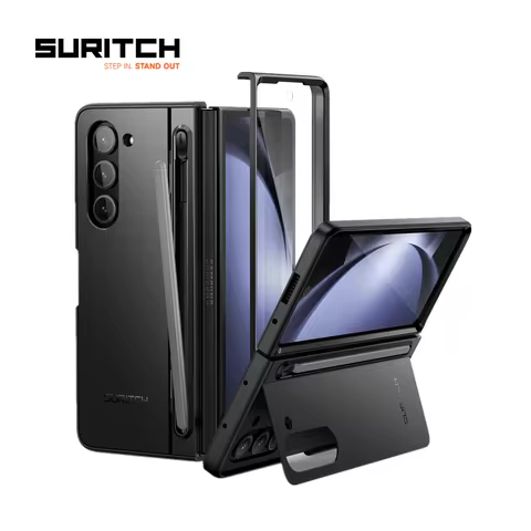 Full-Body Rugged Case For Samsung Galaxy Z Fold 5 5G2023 with Kickstand and New Slim S Pen Holder Wi
