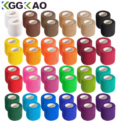 1Roll Wrap Sports Tape Bulk,Self Adherent Rap Tape,Self Adhering Stick Elastic Bandage,Power Flex Wr