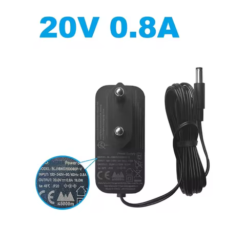 20V0.8A Adapter for Roborock Q7 BF&BF PLUS Robot Vacuum Cleaner 20V 0.8A Charger Power for Panasonic