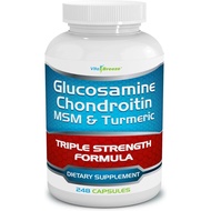 Glucosamine Chondroitin, MSM & Turmeric Dietary Supplement - 248 Capsules