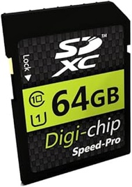 Digi Chip 64GB SDXC Class 10 Memory Card For Kodak PixPro FZ55, FZ45, AZ901, AZ652, AZ405, AZ255 Dig
