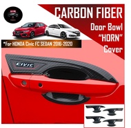 🔥SG SELLER🔥Honda CIVIC FC 10th Gen 2016-2020 Door Bowl OUTER Handle Cover Carbon Fiber Accessories