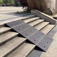 Road Slope Rubber Curb Threshold Step Ramp Mat Car Climbing Triangle Wood Rubber and Plastic Ramp Bo