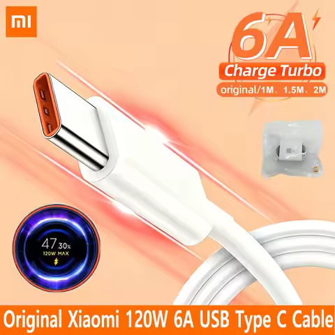 Xiaomi Original 120W 90W 67W Usb Type C Cable 6A Turbo Fast Charging Wire For Mi 17 Ultra 15 14 Poco
