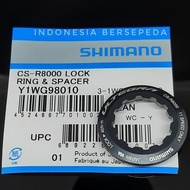 SHIMANO ULTEGRA CS-R8000 SPROCKET CASSETTE LOCK Ring & WASHER - LOCK ORIGINAL AND TRUSTED ULTEGRA R8