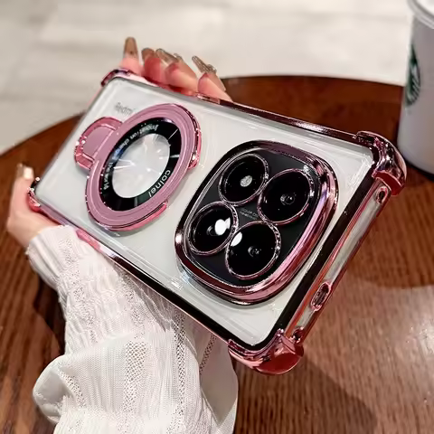 For Redmi A5 Case Transparent Shockproof Bracket Phone Case For Redmi Note 14 14ProPlus 14C 15C 13C 