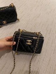 Chanel 24C 雙金球珠 牛皮調節扣 盒子包 難得有貨