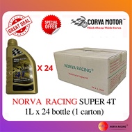 Corva Motor Norva Racing Super 4T Minyak Hitam 4T 1L Motorcycle Engine Oil 4T Minyak Hitam 4T (1 Car