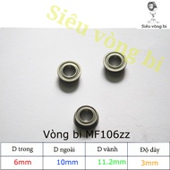 Flange bearing MF106ZZ - Rim bearing MF106ZZ - Standard 6x10x3mm (11.2mm rim)