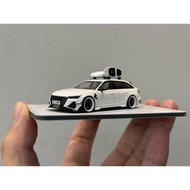 Minigt 701 Audi Rs6 abt White Modified Version Alloy Car Model