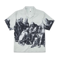 Casual West Coast Street Wear Retro Print Print Print Printed Shirt Short Sleeve Couple Cardigan Mal