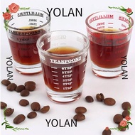 YOLANDAGOODS1 Espresso Shot Glass, Heat Resistant Universal Shot Glass Measuring Cup, Replacement 60ml Espresso Essentials Coffee Measuring Glass