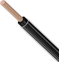25 ft 6 AWG 19-Stranded THHN Black Copper Building Wire Electric Fence Ground Wire
