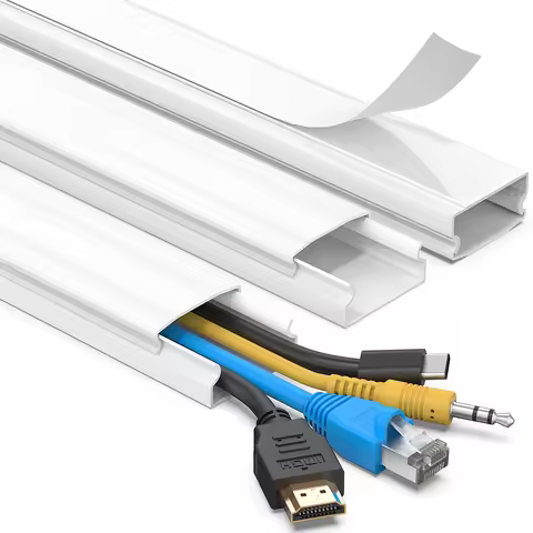 3pcs TV Cable Hider 47in PVC Cord Hider Cable Management Wall,Paintable Cable Concealer for Wall Mou