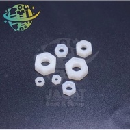 Nylon Hexagon Nut Plastic Nut M4 Robotic Screw Bolt White Screw