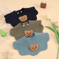 Kit of 3 Muslin Cotton Bibs for Baby Boy cb7