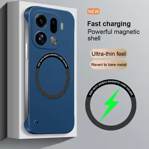 Luxury Ultra Slim Magnetic Frameless Solid Color Phone Case for Magsafe OPPO Find X9 X8 S + X7 Ultra