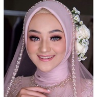Slayer bridal veil bridal hijab veil bridal shawl veil bridal muslim