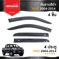 คิ้วกันสาดประตู คิ้วกันฝนประตู สีดำ อะคริลิคแท้ สำหรับรถ Toyota Vigo 2004 2005 2006 2007 2008 2009 2