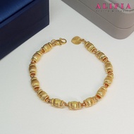 Alifia 22K Gold Plated Large Bamboo Chain Bracelet
