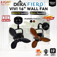 🔥HOT🔥DEKA FIERO VIVI 16" Designer Wall Fan 12 Speeds with Remote Control Ceiling+Wall Mounted Ceilin