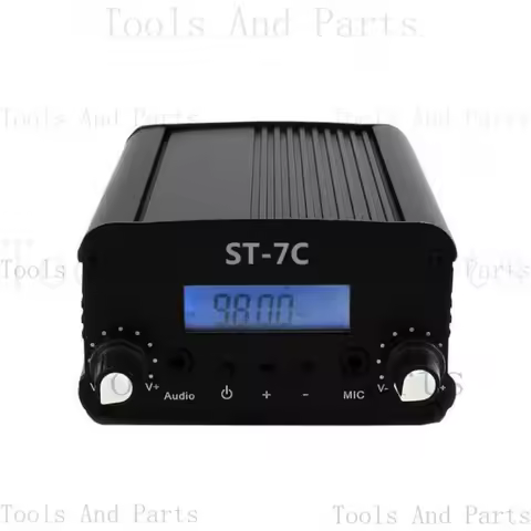 ST-7C 1W/7W 12V 3A 76-108MHZ Stereo PLL FM Transmitter Broadcast Radio Station